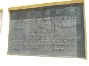 Polish trace on the church's wall