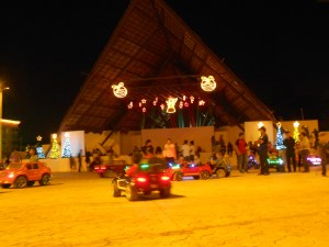 Kids had fun :) I must admit Christmas decorations look funny in this climate