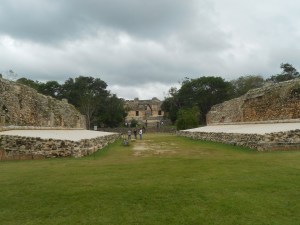 The ball was played throughout Mesoamerica. Losers often paid with their heads... Maybe our football players would play better if threatened with that? :)